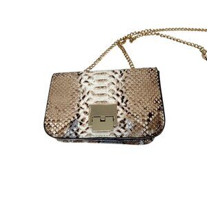 Olivia Miller Snake Print Handbag Purse Crossbody Handbag Purse Tan Gray Brown C